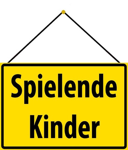 Blechschild 20x30 spielende - blechschild,