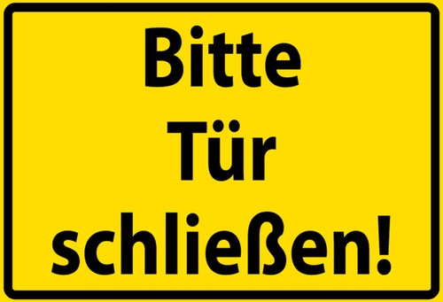 Blechschild 20x30 bitte türe - 20x30,