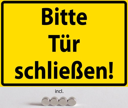 Blechschild 20x30 bitte türe - blechschild,